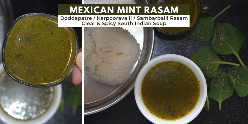 Doddapathre / Mexican Mint Rasam