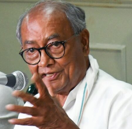 Man who accused MP Cong chief of offering money to make fake allegation, missing with family: Digvijaya Singh