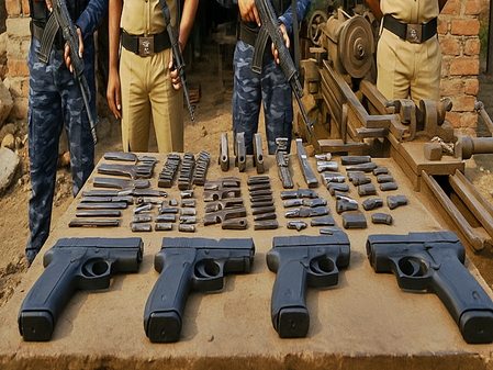 Massive joint raid busts illegal arms factory in MP; 47 detained in inter-state crackdown