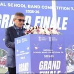 Defence MoS Sanjay Seth awards school band competition finale winners