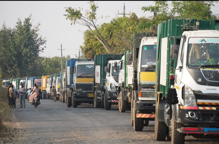Garbage dumping sparks outrage, 300 trucks halted on outskirts of Bengaluru