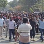 BJP, student groups protest in Dharwad demanding filling of vacant govt posts