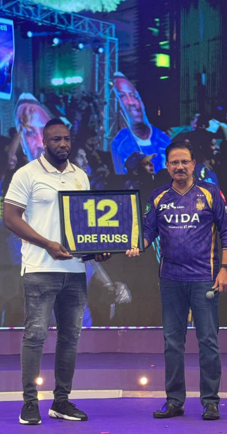 KKR retire jersey No.12 as a tribute to retired star Andre Russell