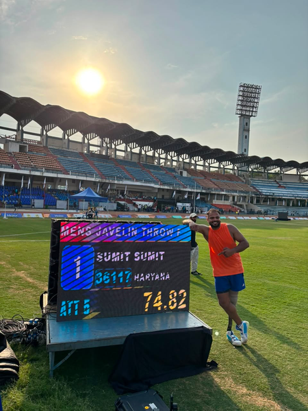 Sumit Antil makes history with a massive 74.82m throw in Indian Open Para Athletics