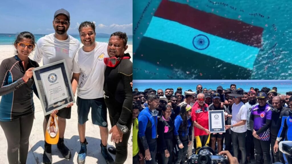 Underwater Tricolour feat enters Guinness records; Bengaluru adventurer part of historic mission
