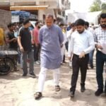 Delhi Minister Ravinder Indraj Singh lays foundation stone for drain project in Bawana