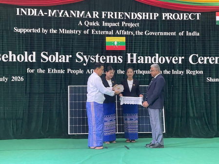 <div>India provides household solar systems to Myanmar’s earthquake-affected ethnic people</div>