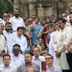 <div>NCP stages protest against Congress’ ‘Gungi Gudiya’ remark on Sunetra Pawar</div>