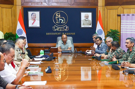 Manipur CM reviews security situation, pushes for early resumption of inter-state bus services