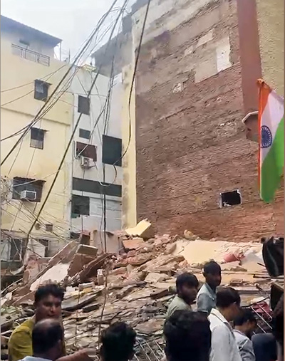 Delhi building collapse: 2 rescued, many feared trapped; RK Puram legislator monitors rescue operation