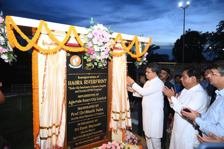 Rs 100 crore Haora Riverfront project inaugurated in Agartala to boost beautification, tourism