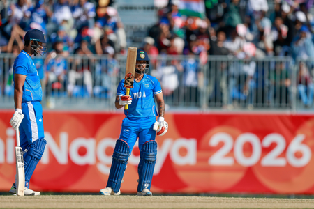 <div>Asian Games: Ishan’s unbeaten 80 leads India to 169/7 in SF against Sri Lanka</div>