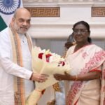 HM Amit Shah calls on President Droupadi Murmu at Rashtrapati Bhavan