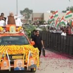Large crowd greets PM Modi during roadshow in Gujarat’s Banaskantha
