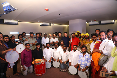 Devi Sri Prasad records title song of Yellamma with 100 folk rhythm artistes from all over India